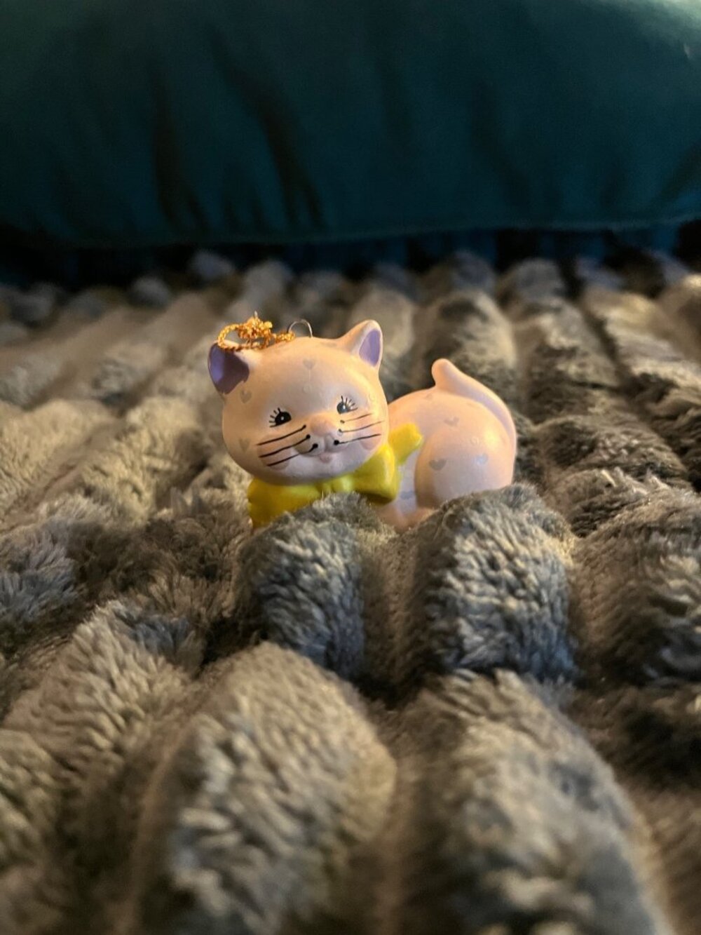 Enesco Pink Cat Figurine A1932